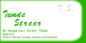 tunde streer business card